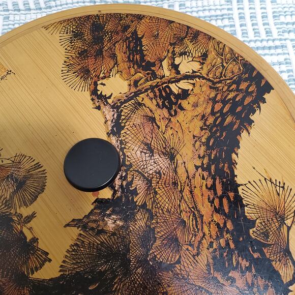 Vintage Japan Laquerware Lidded Dish Bowl Sectioned Tray Removeable 11.5 Asian - Picture 6 of 16